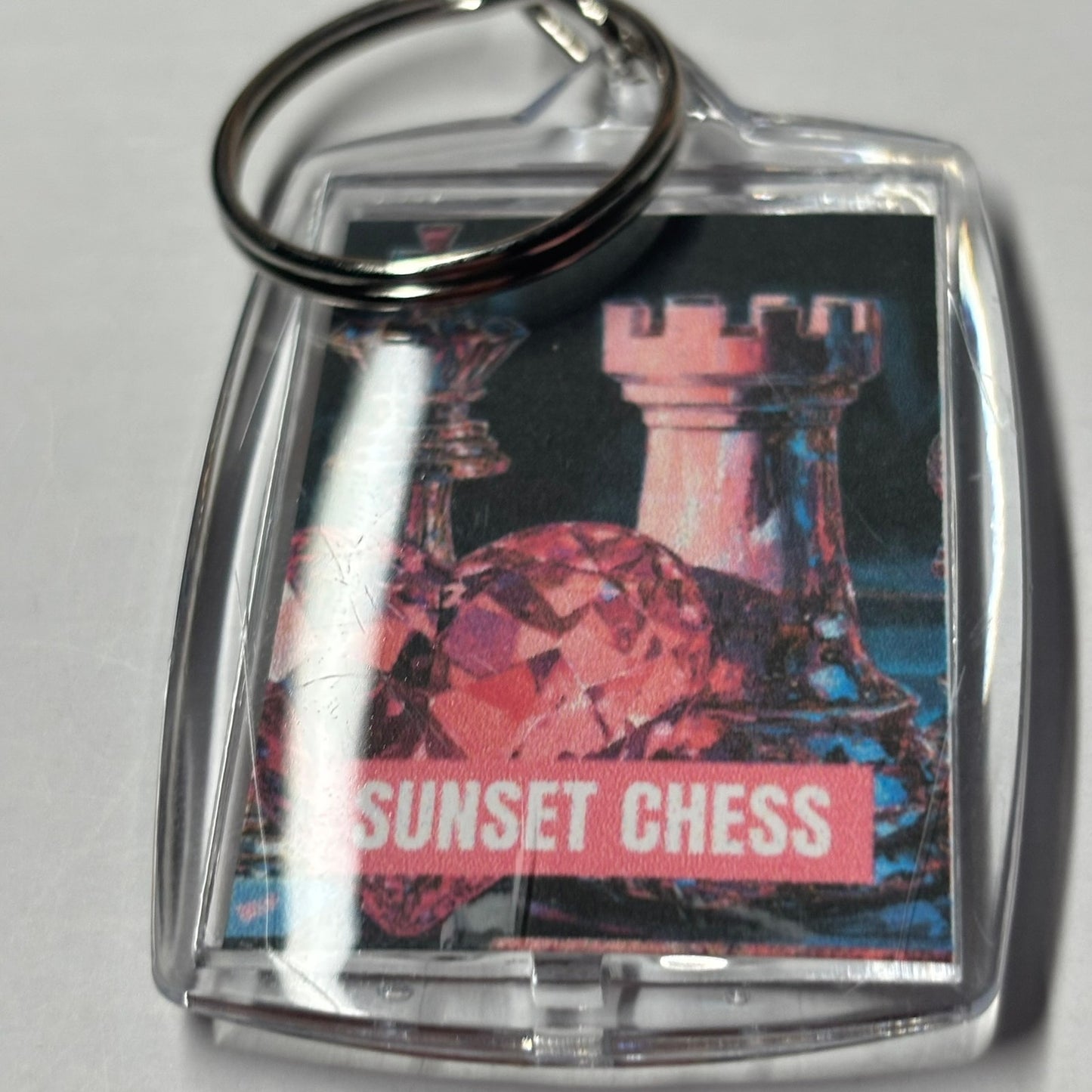 Pink Rook - Chess  Photo Keychain