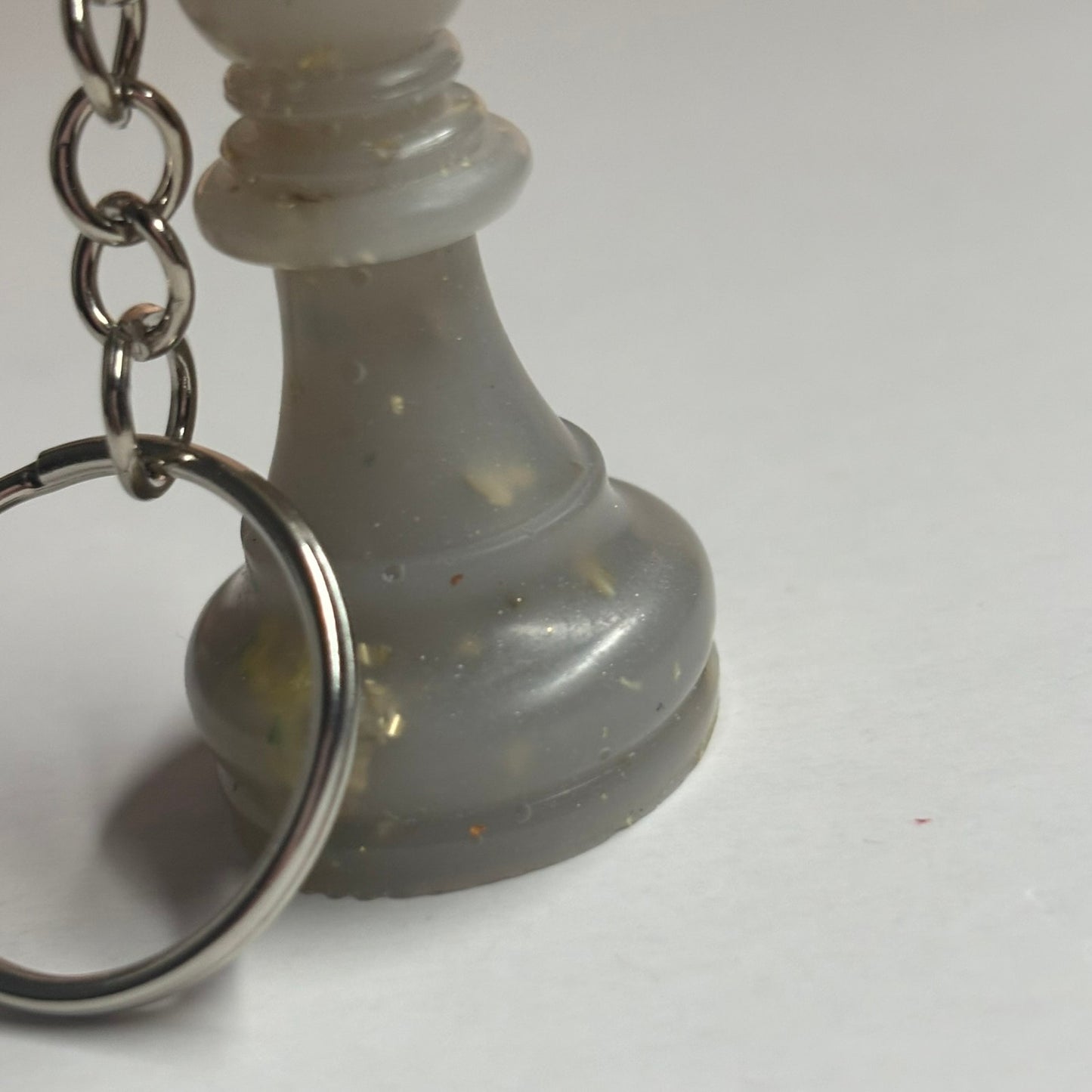 Gray Crystal Bishop - Handmade Resin Keychain