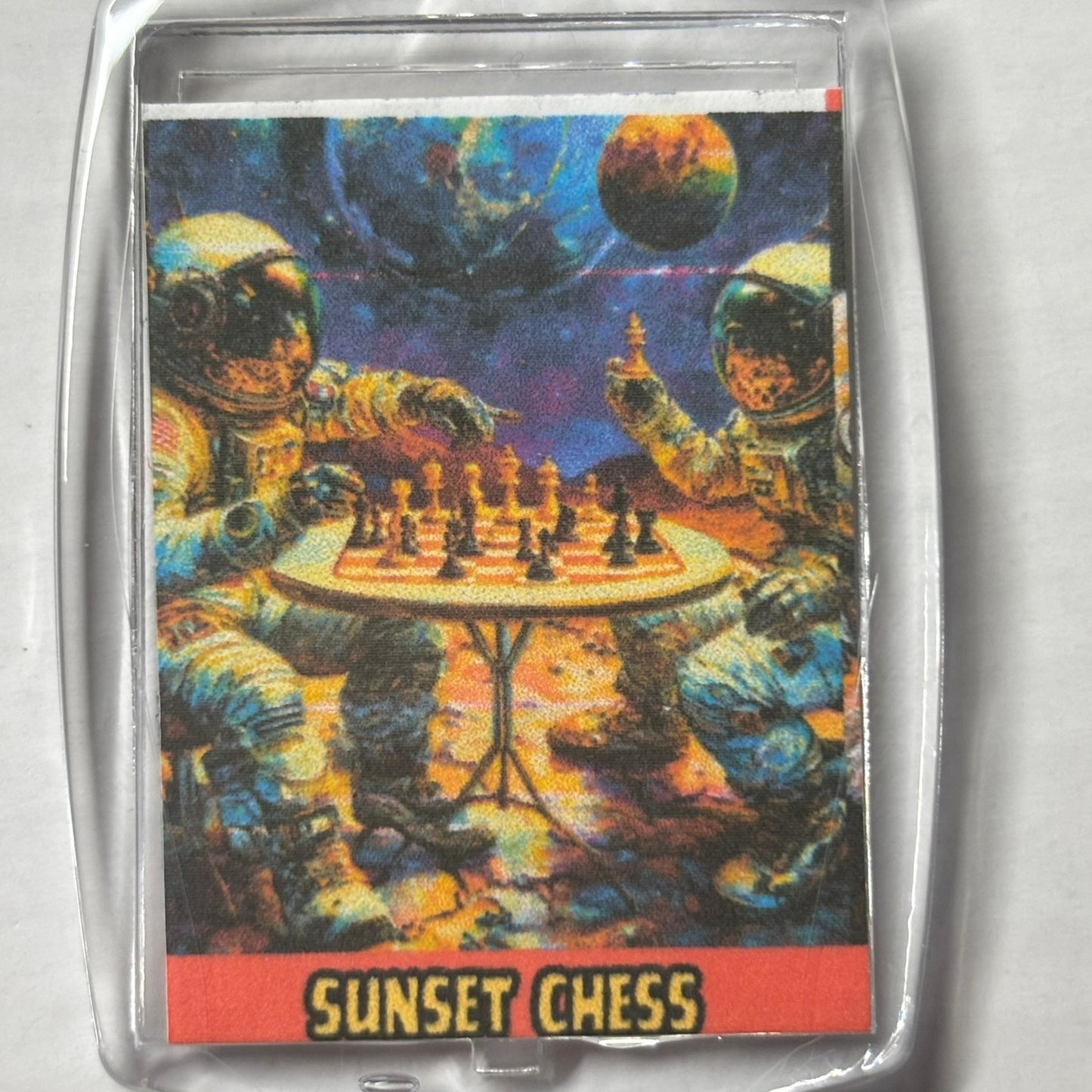 Battle in Space - Chess  Photo Keychain
