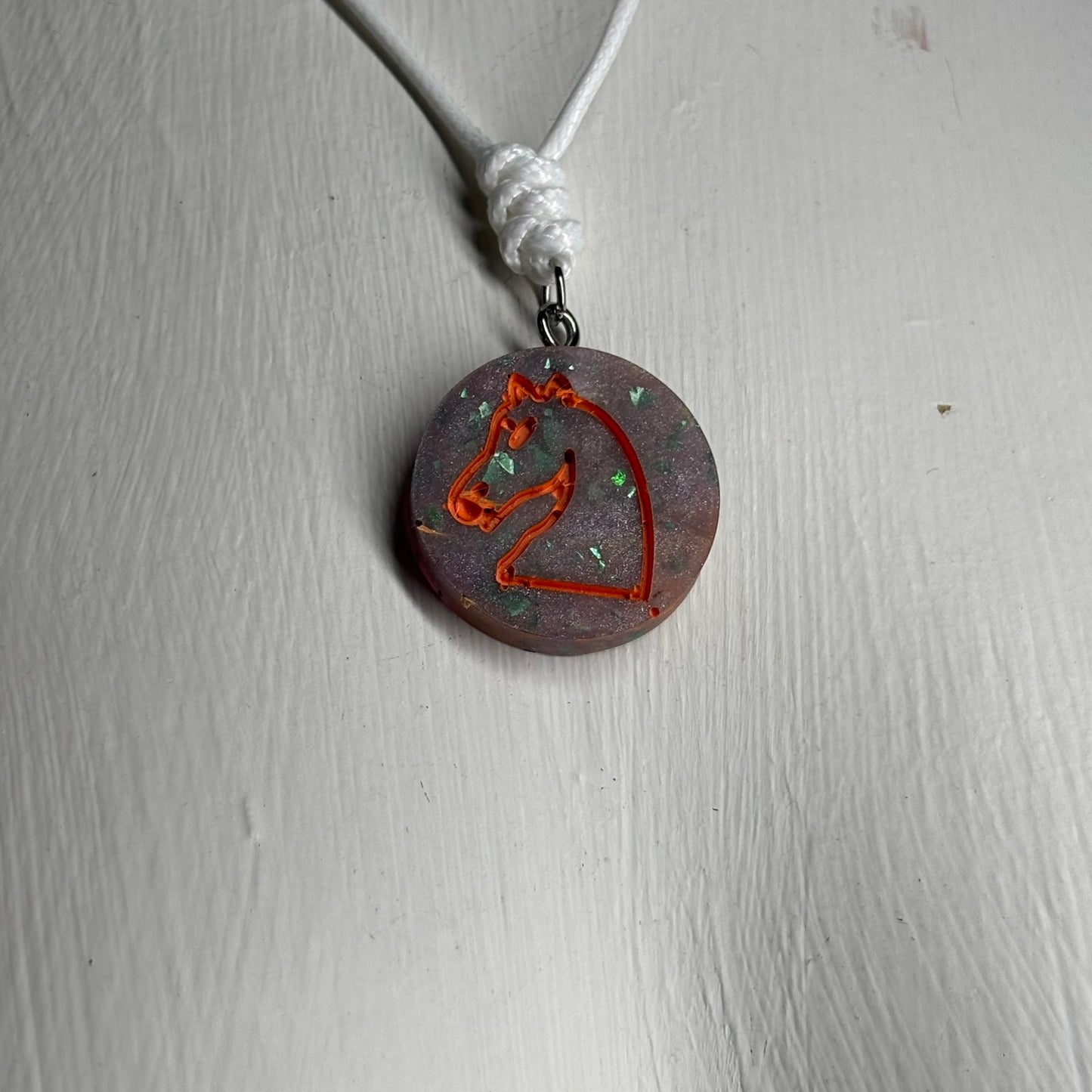 Premium Knight - Handmade Resin Chess Necklace