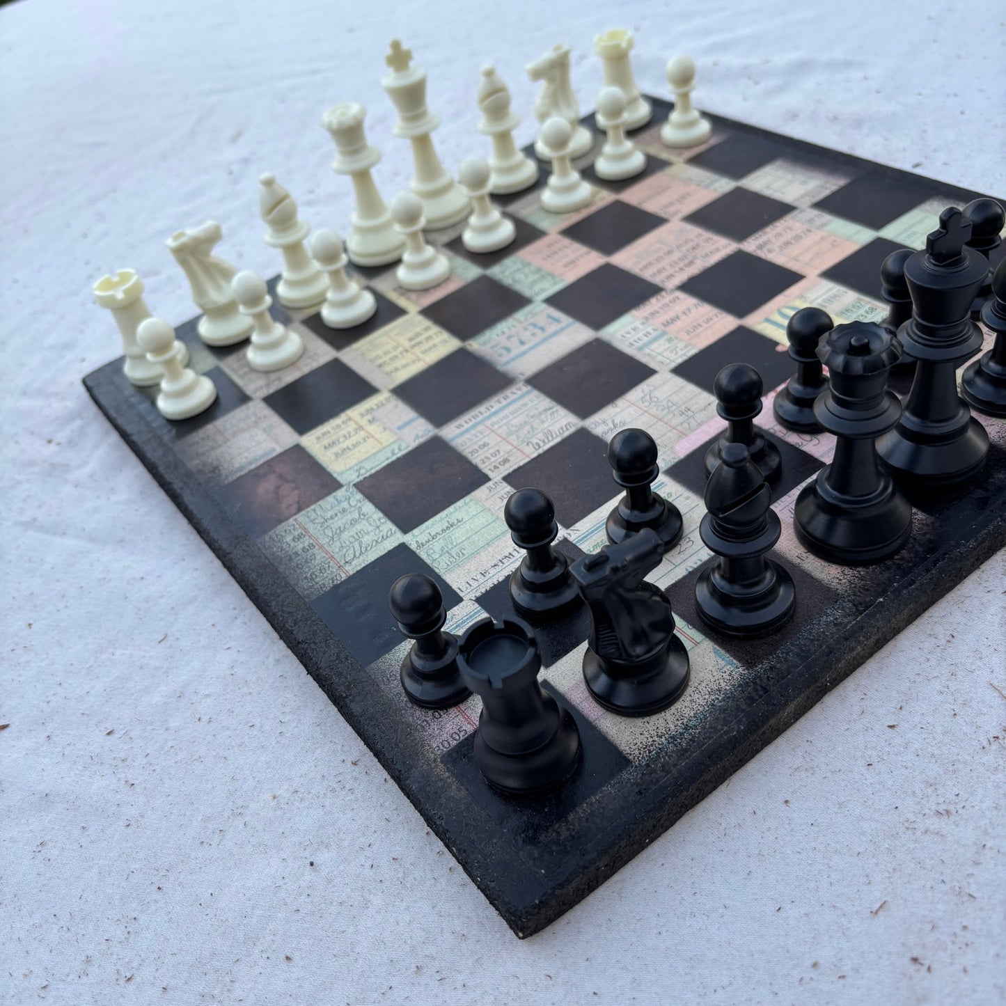 Old Writing - Scrapbook Chess Set
