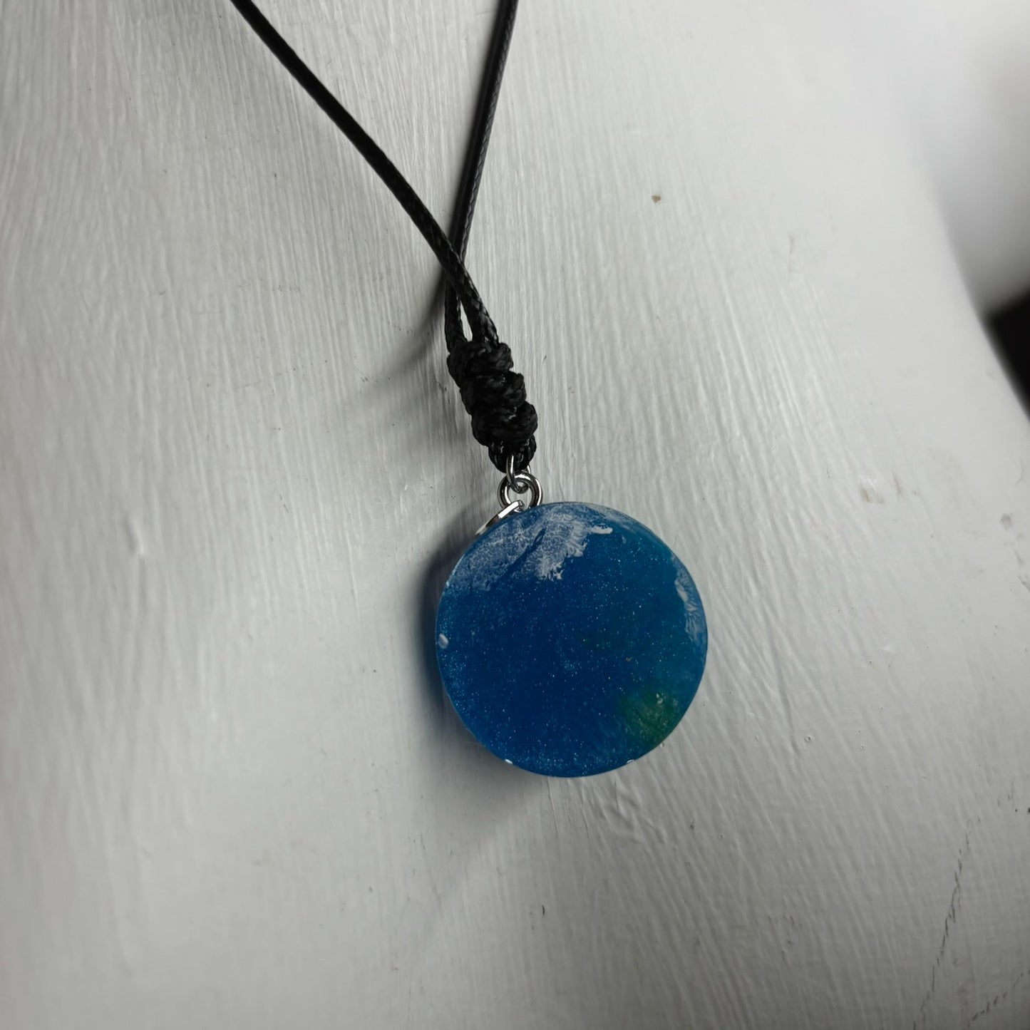 Blue Knight - Handmade Resin Chess Necklace