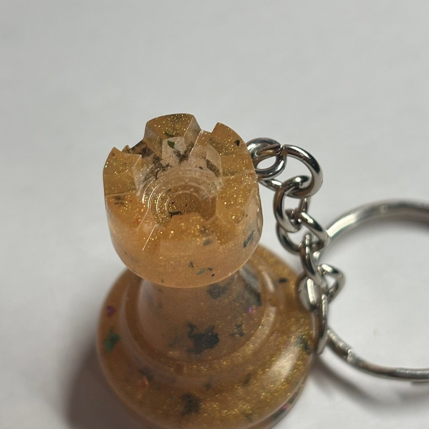 Yellow Spotted Rook - Handmade Resin Keychain