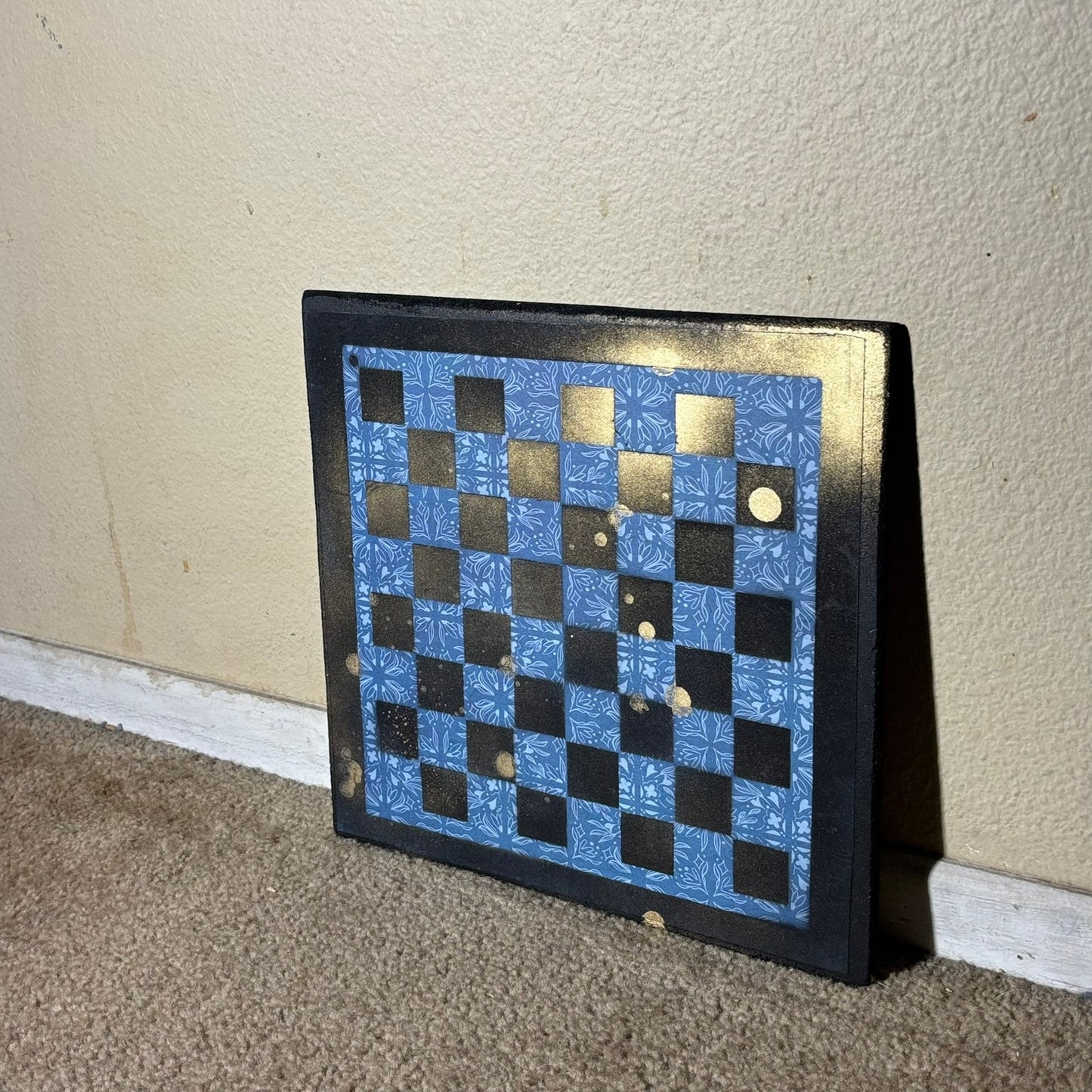Black & Blue - Scrapbook Chess Board
