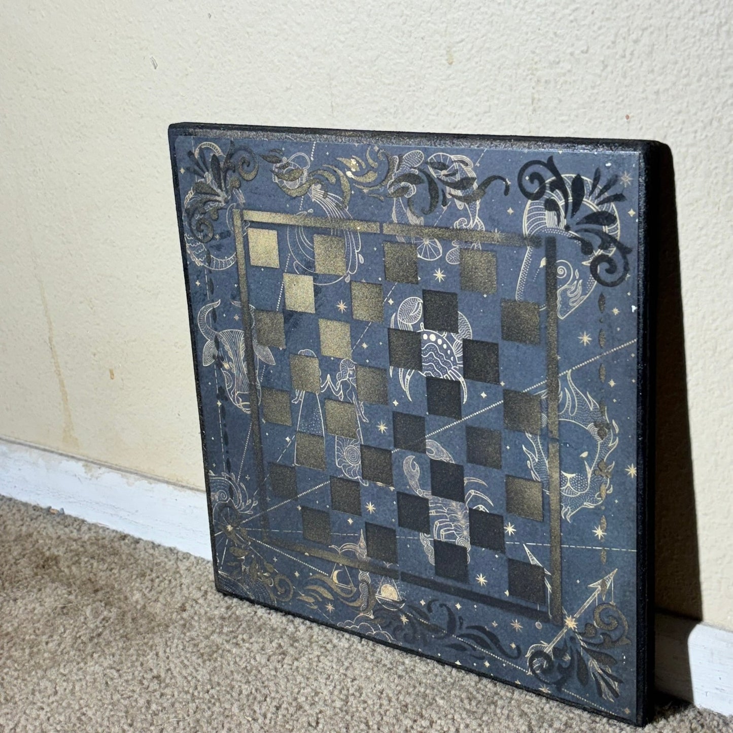 Golden Royal Blue - Scrapbook Chess Board