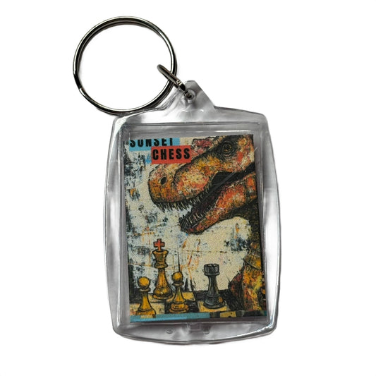 Dino - Chess  Photo Keychain