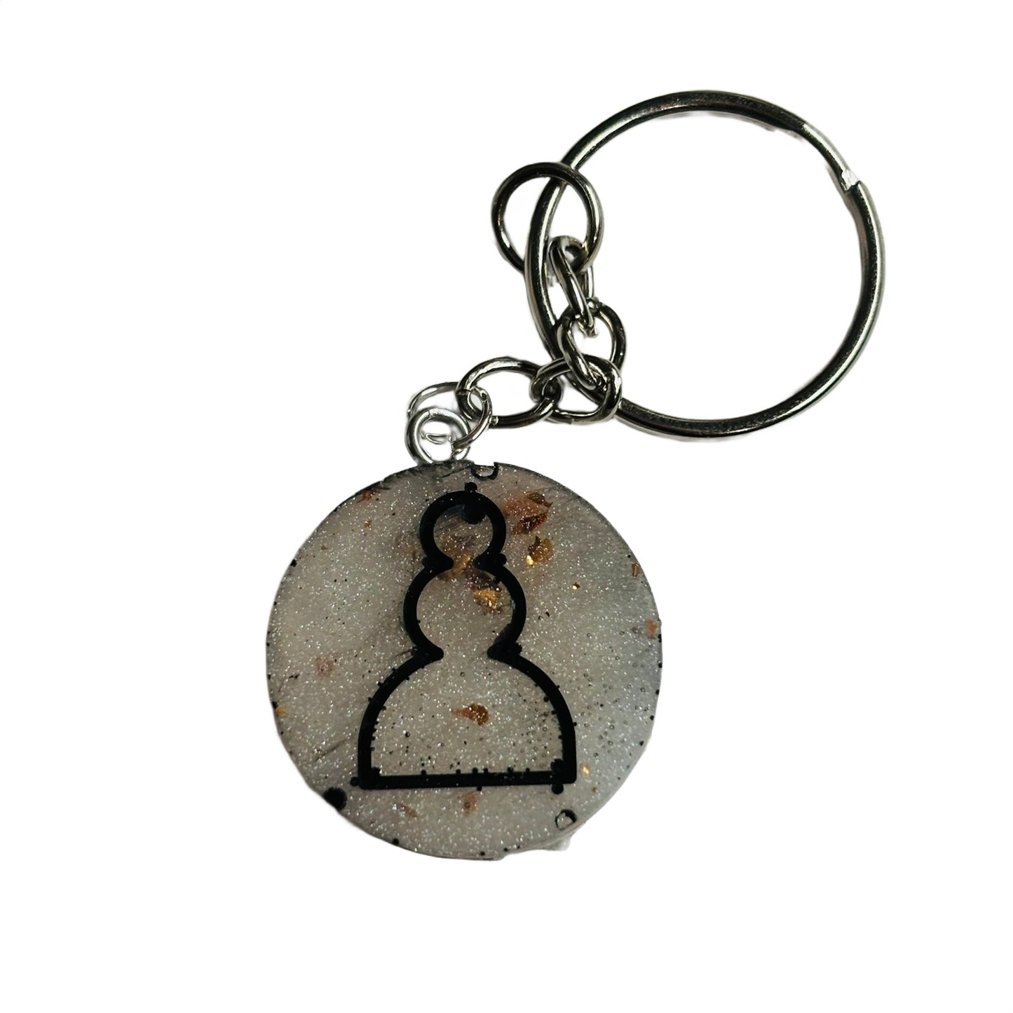 Royal White Pawn - Handmade Resin Keychain