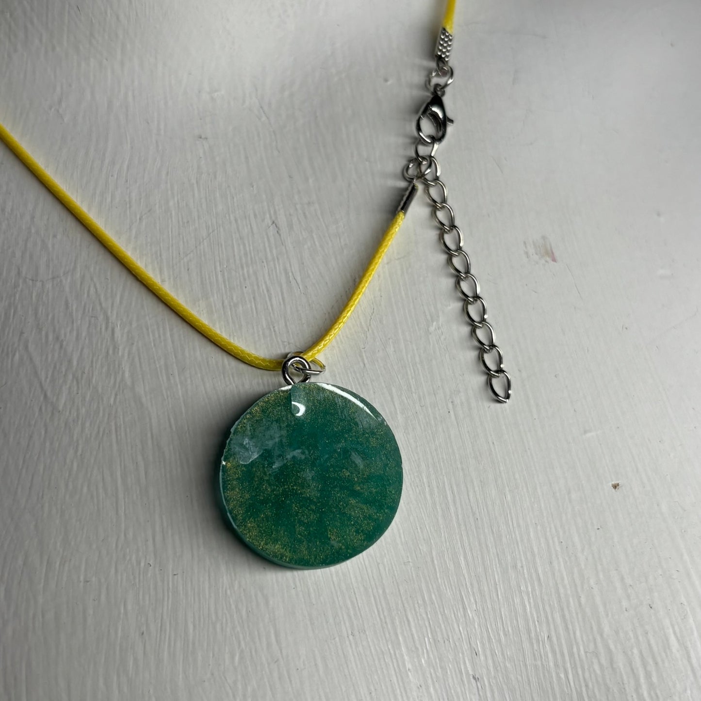 Mint Green King - Handmade Resin Chess Necklace