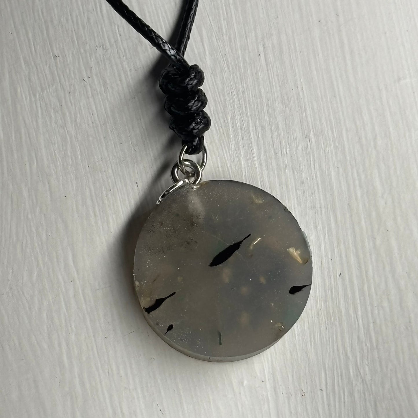 Silver Gray Knight - Handmade Resin Chess Necklace