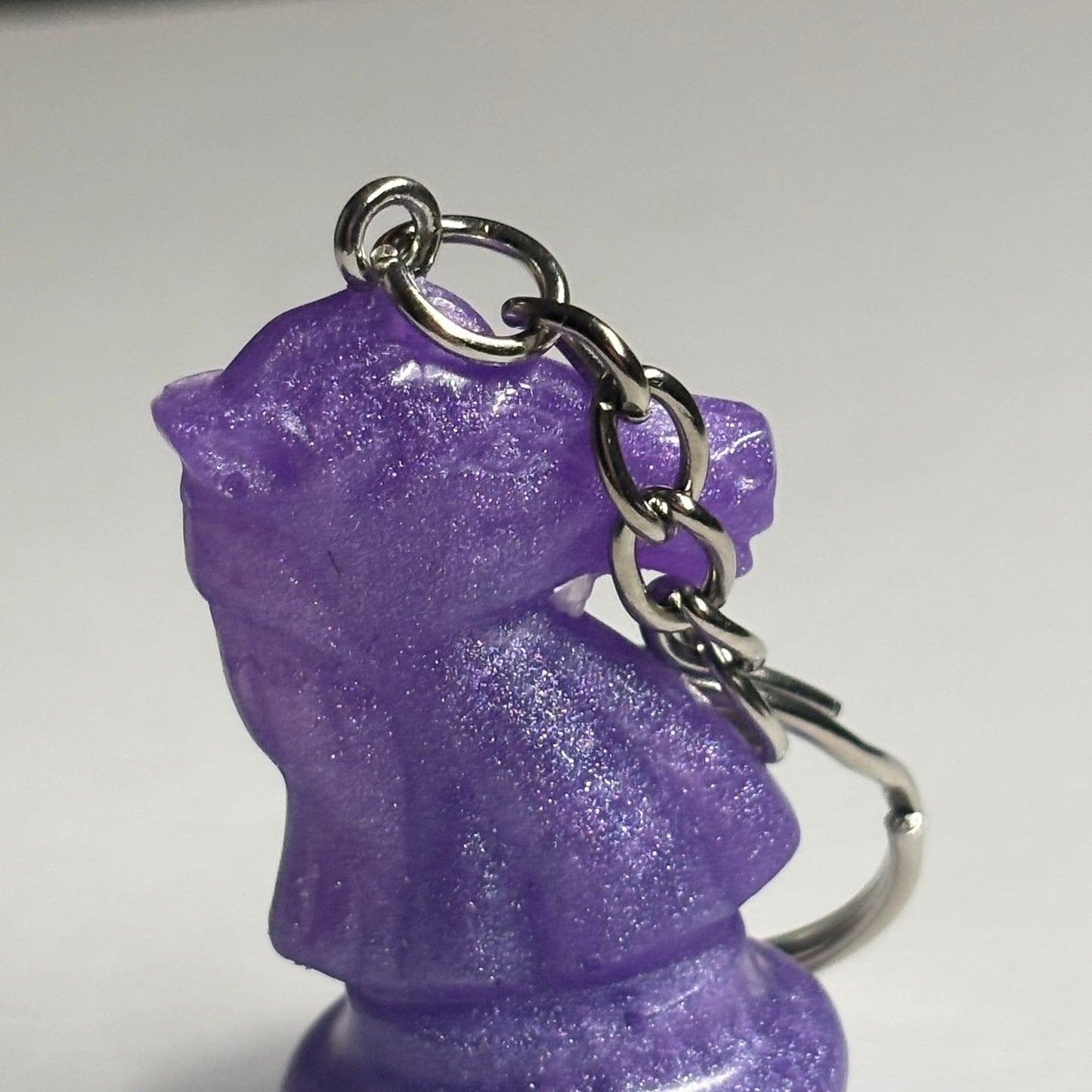 Purple Knight - Handmade Resin Keychain
