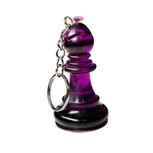 Mystic Purple Bishop - Handmade Resin Keychain - Large Edition