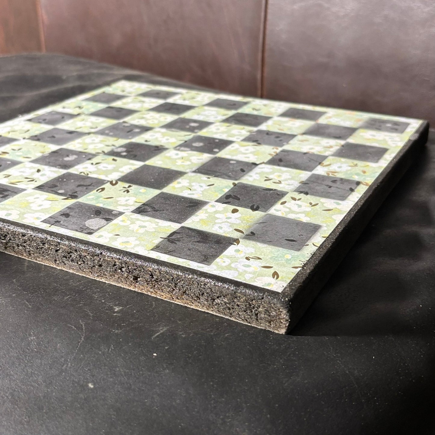 Mint Green & Black - Scrapbook Chess Board