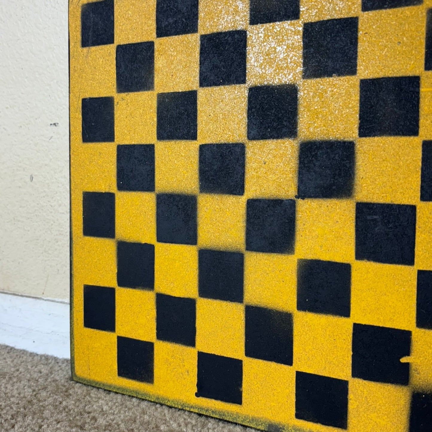 Yellow & Black - Painted Chess Board