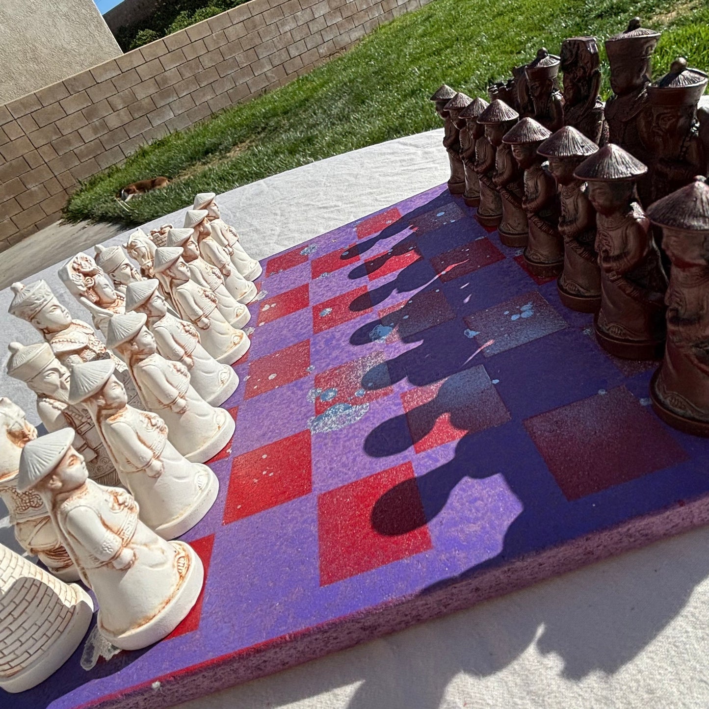 Purple Red Chrome Drip - Chinese Edition Chess Set