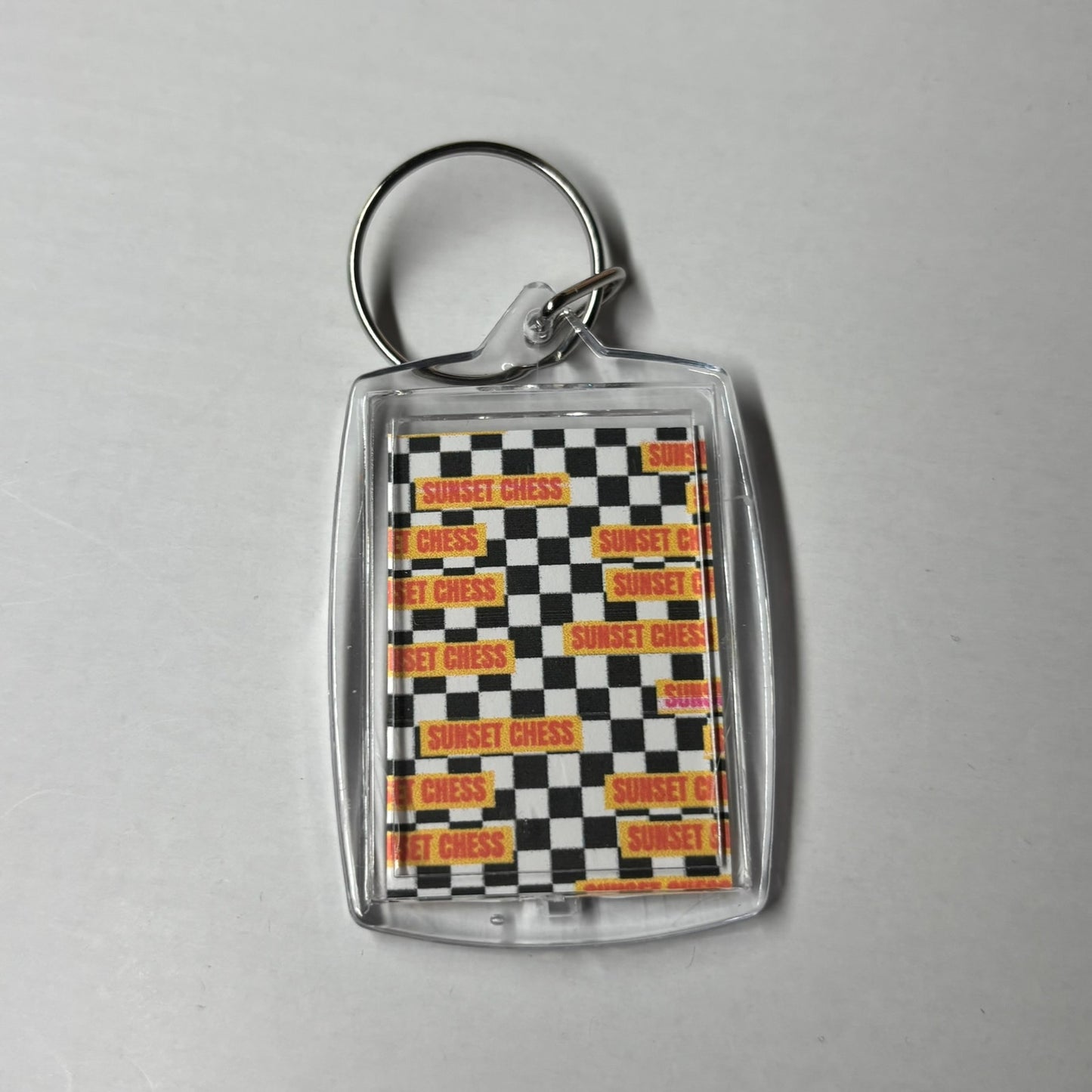 Alien Games - Sunset Chess Photo Keychain