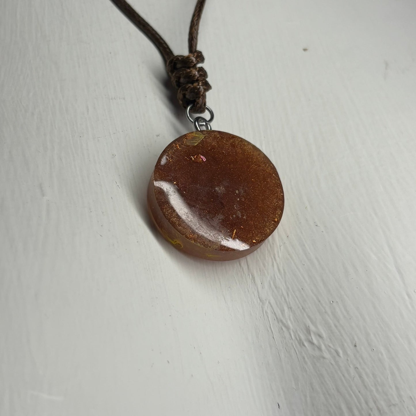 Rusted Brown Knight - Handmade Resin Chess Necklace