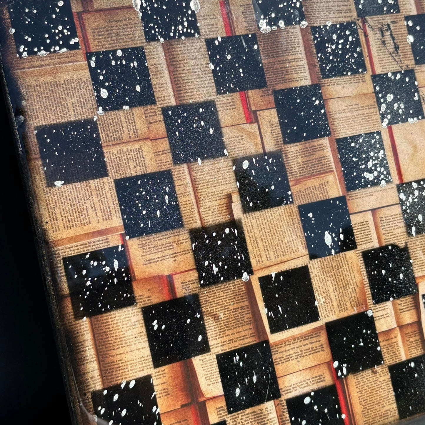 Vintage Writings - Resin Coated Chess Board