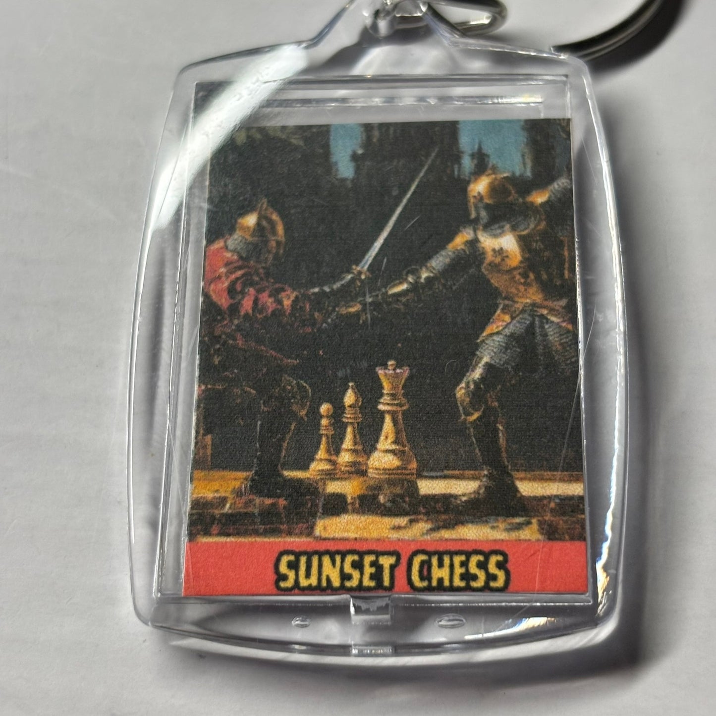 Sword Play - Chess  Photo Keychain