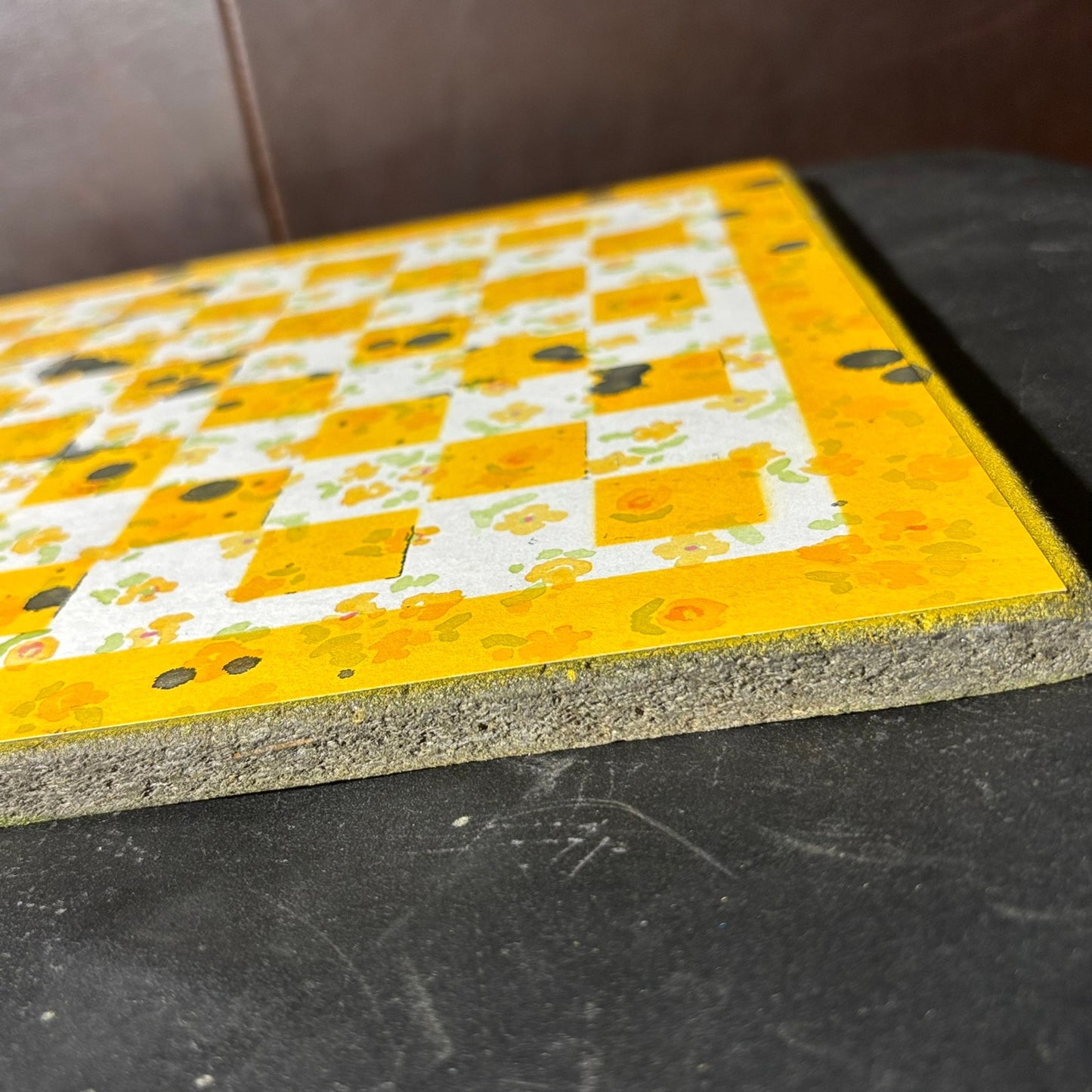Sunset Yellow - Scrapbook Chess Board