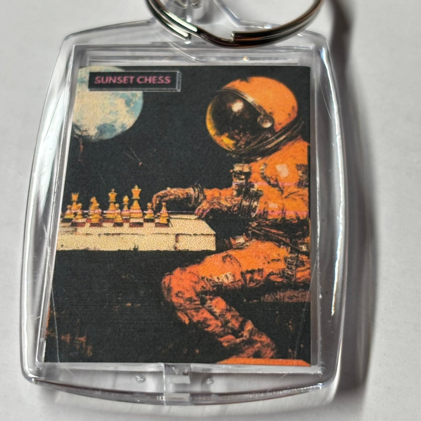 Space Astronaut - Chess  Photo Keychain