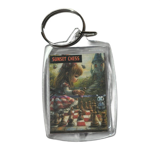 Young Girl - Chess  Photo Keychain