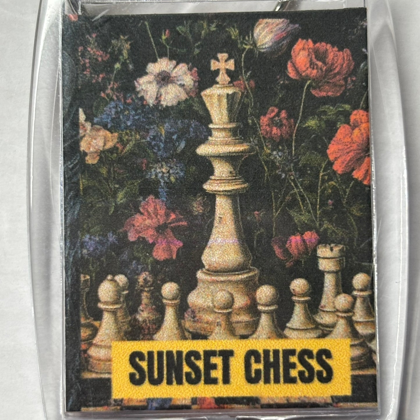 Pretty Flowers - Chess  Photo Keychain