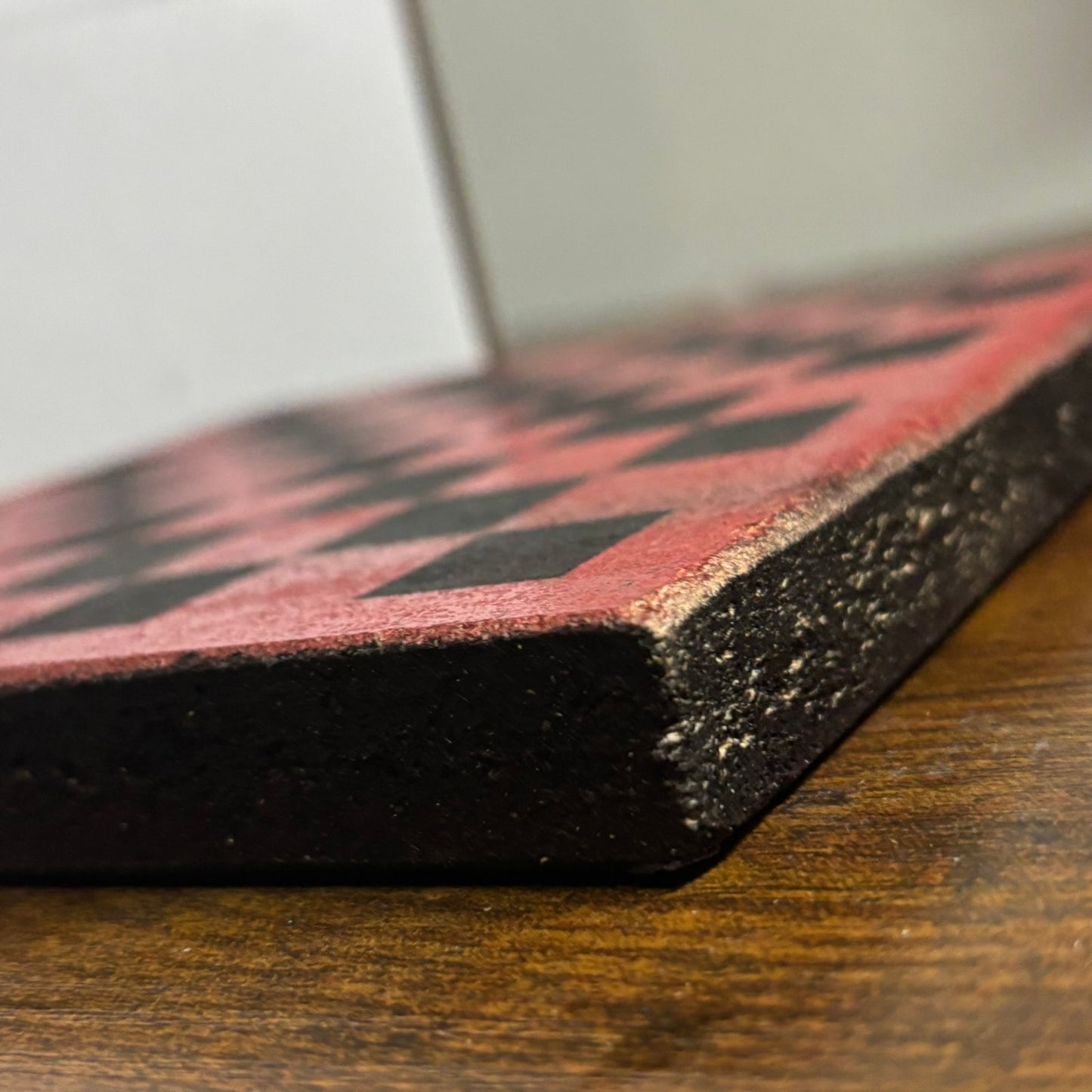 Red & Black - Painted Double Sided Chess Board