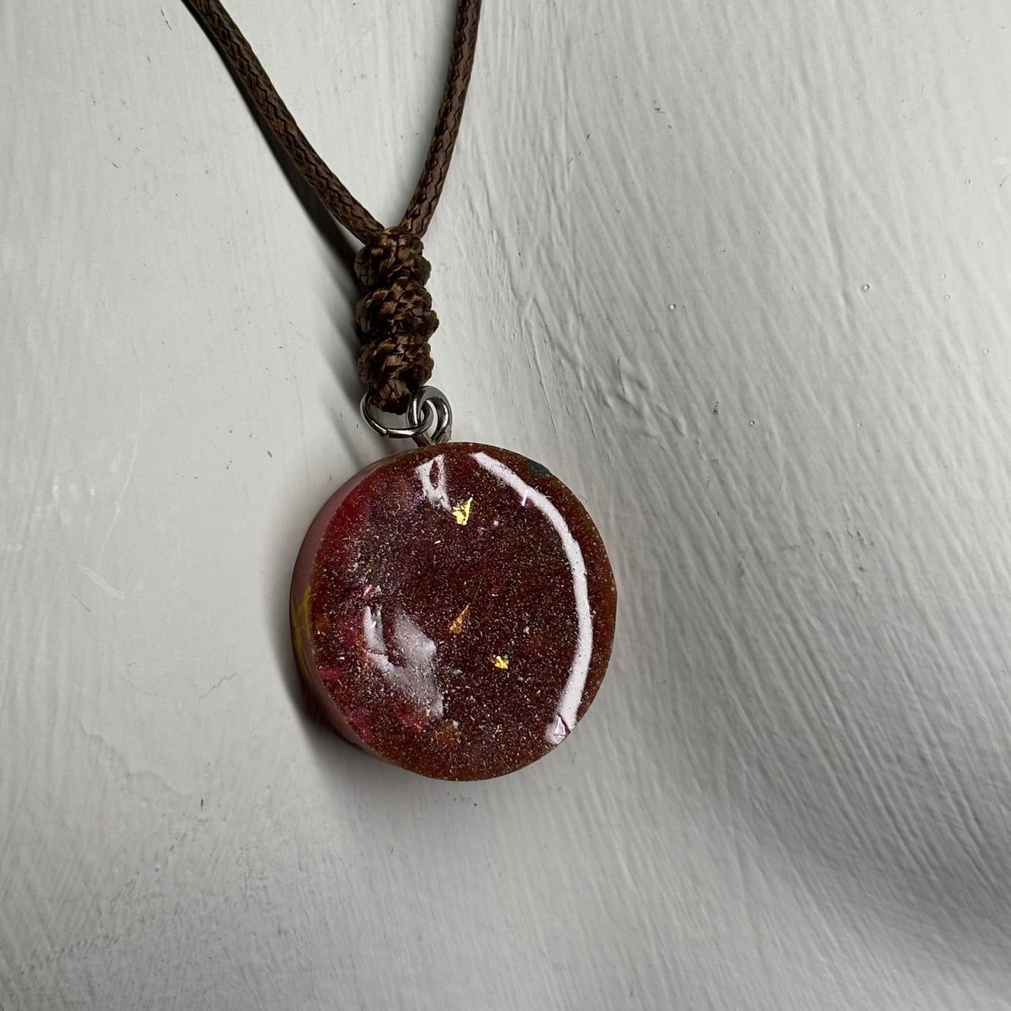 Lava Red Pawn - Handmade Resin Chess Necklace