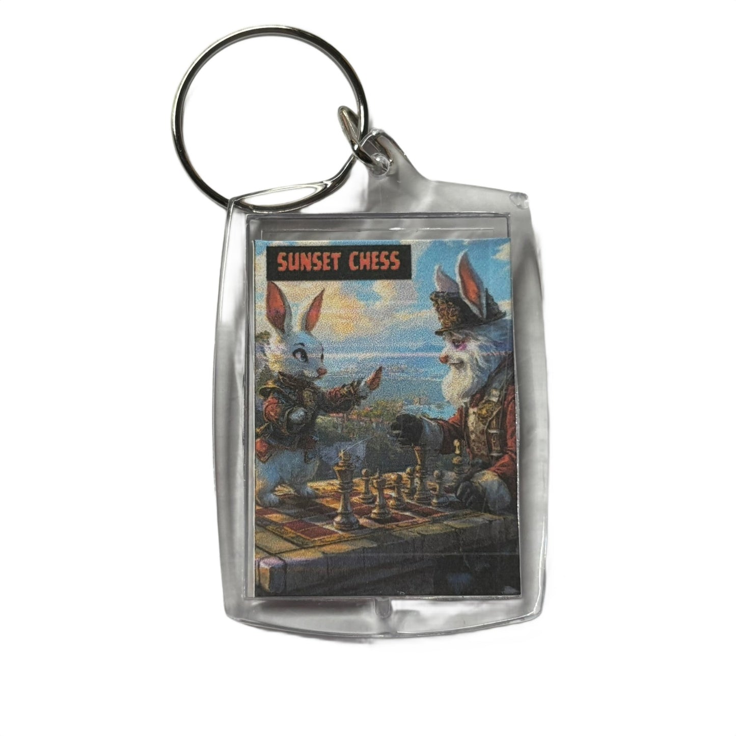 Rabbit Kingdom - Chess  Photo Keychain