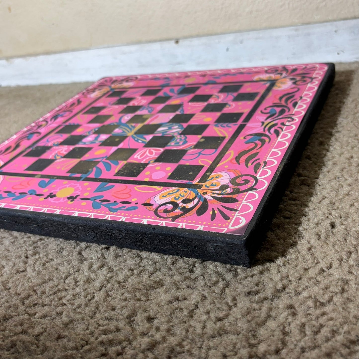 The Pink Butterfly - Scrapbook Chess Board