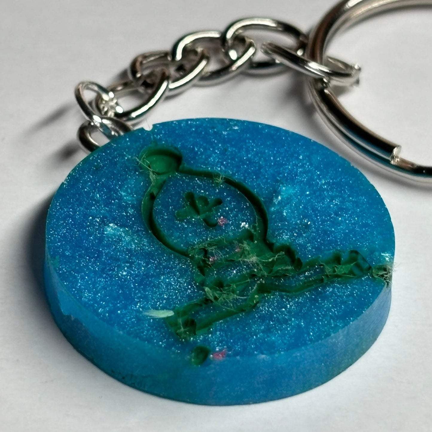 Sea Blue Bishop - Handmade Resin Keychain
