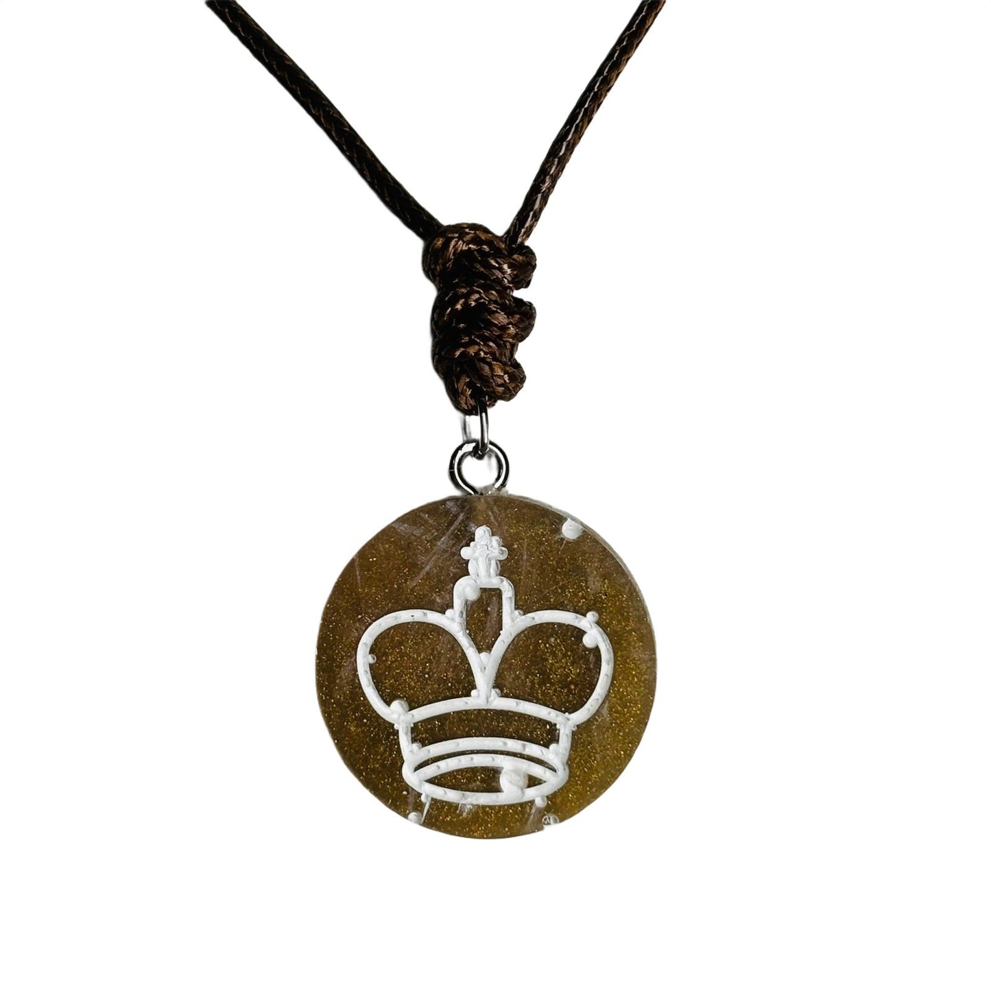 🎁 Brown King - Handmade Resin Chess Necklace (100% off)