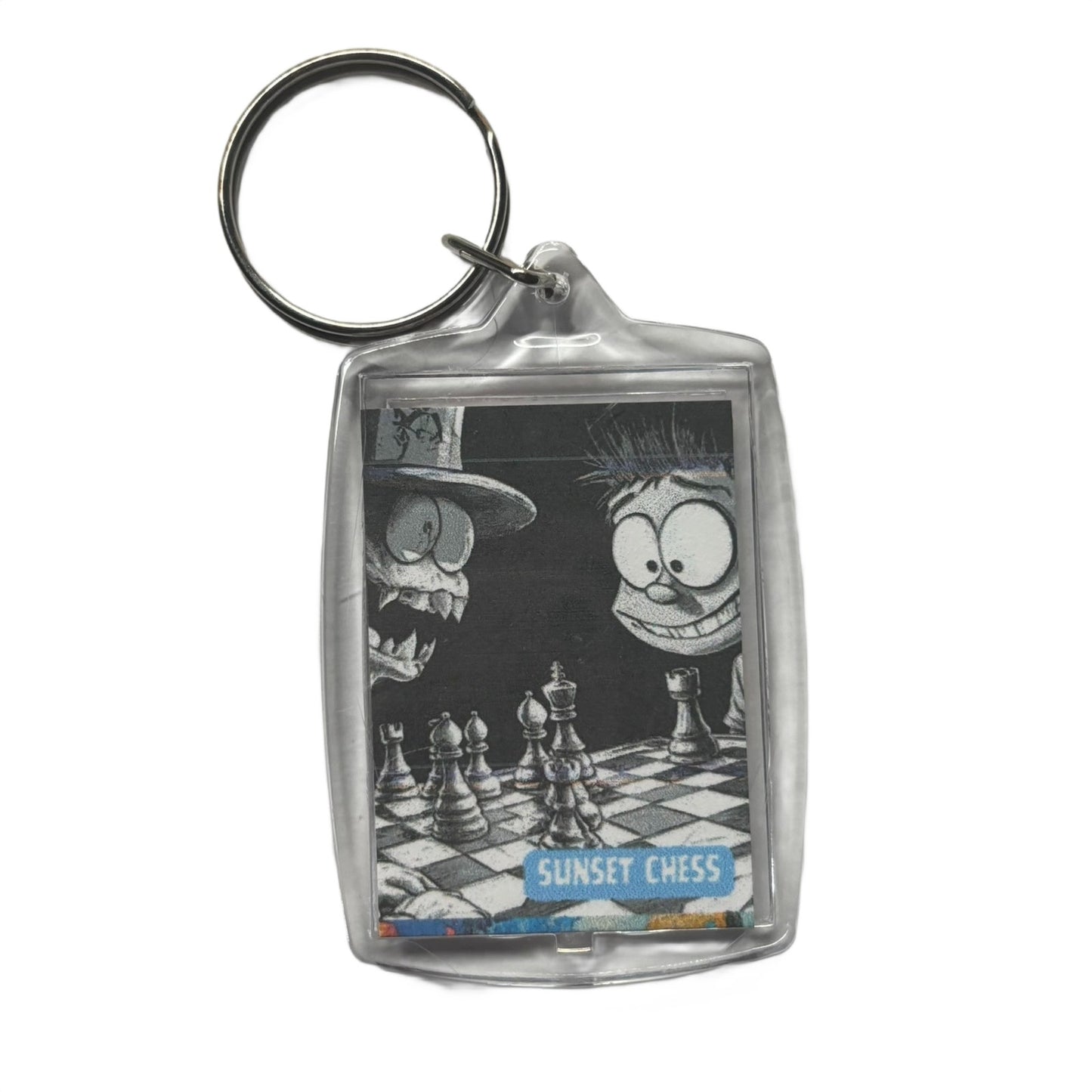 Cartoon Bros - Chess  Photo Keychain