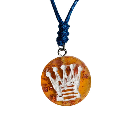 Vibrant Queen - Handmade Resin Chess Necklace