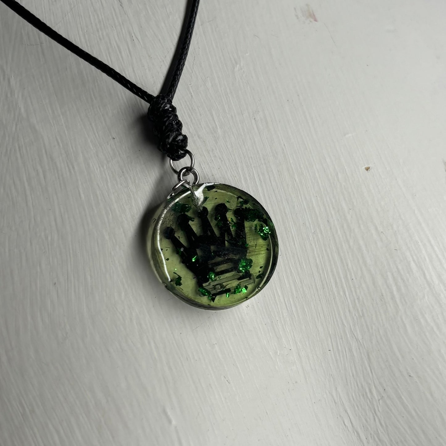 Fantastic Green Queen - Handmade Resin Chess Necklace
