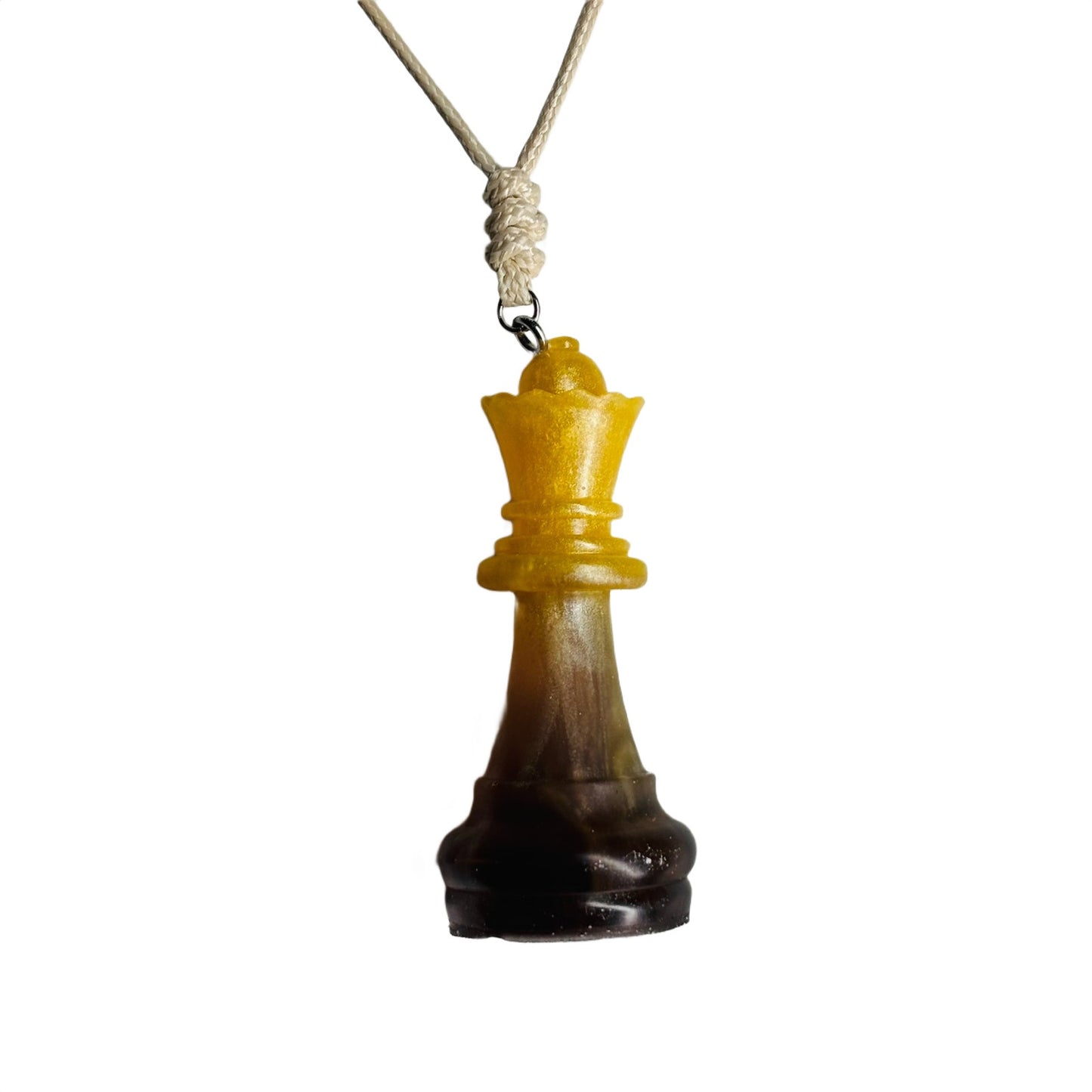 Vintage Queen - Handmade Resin Chess Necklace