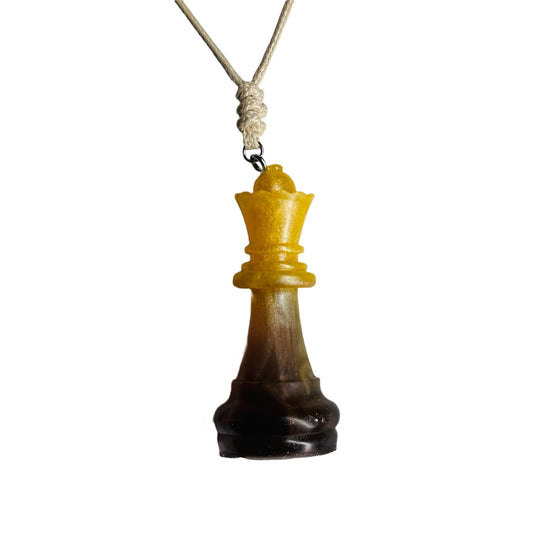 Vintage Queen - Handmade Resin Chess Necklace