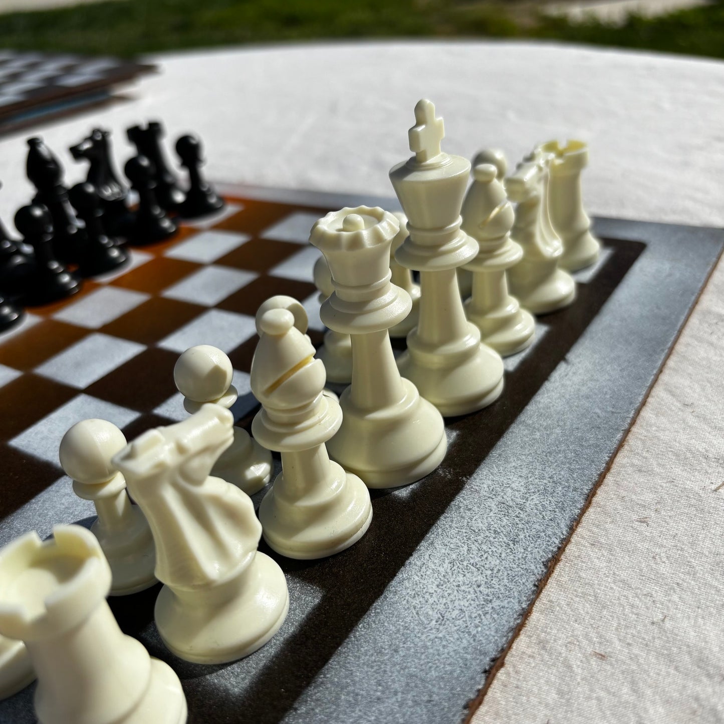 Burned Orange - Painted Chess Set