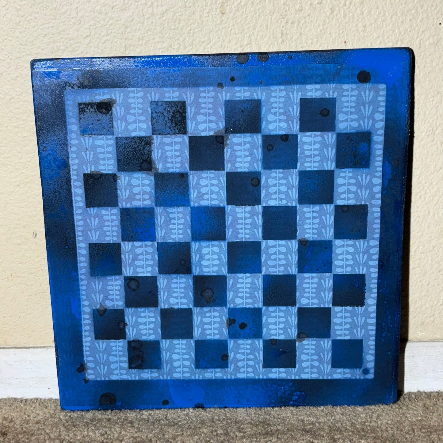 Flair Blue - Scrapbook Chess Board