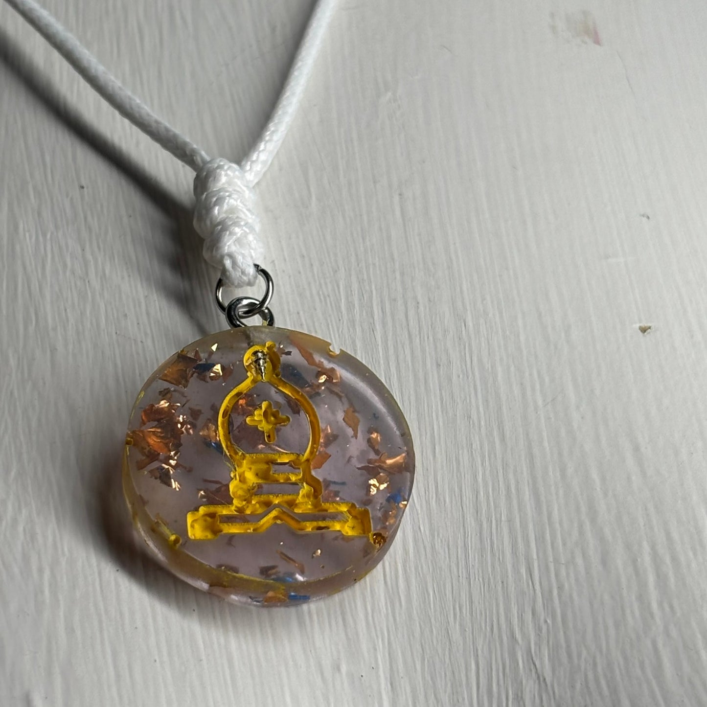 Royalty Bishop - Handmade Resin Chess Necklace