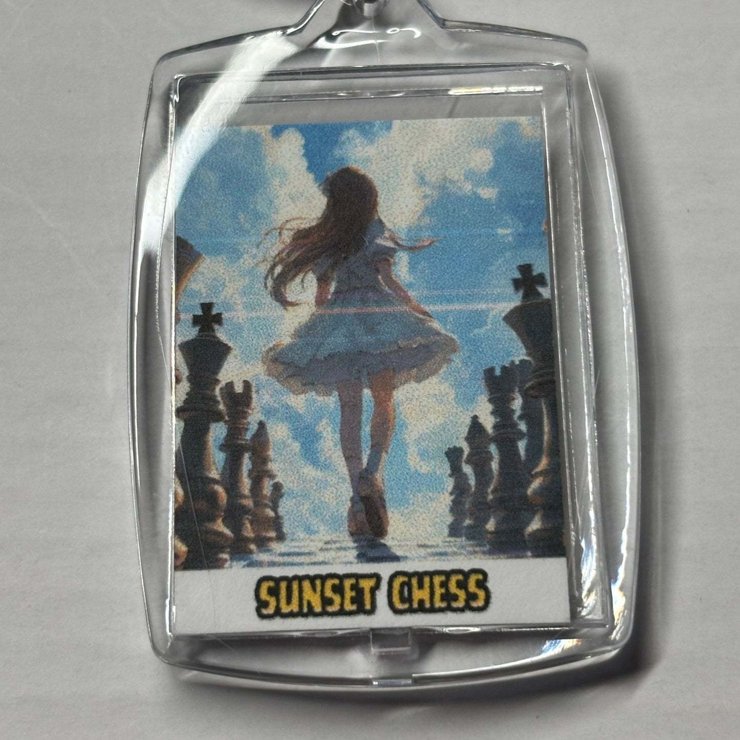 Adventure Girl - Chess  Photo Keychain