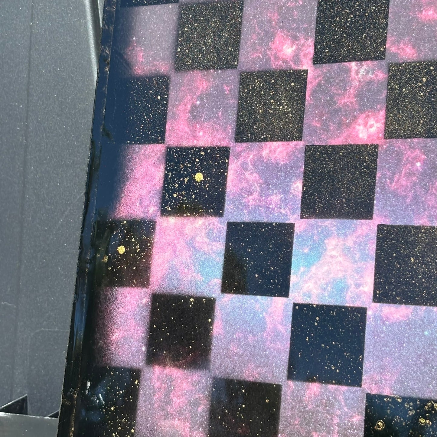 Space Purple - Resin Coated Chess Board