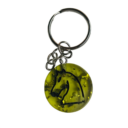 Green Leaves Knight - Handmade Resin Keychain