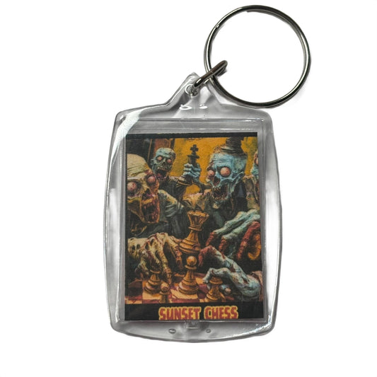 Zombie Attack - Chess  Photo Keychain