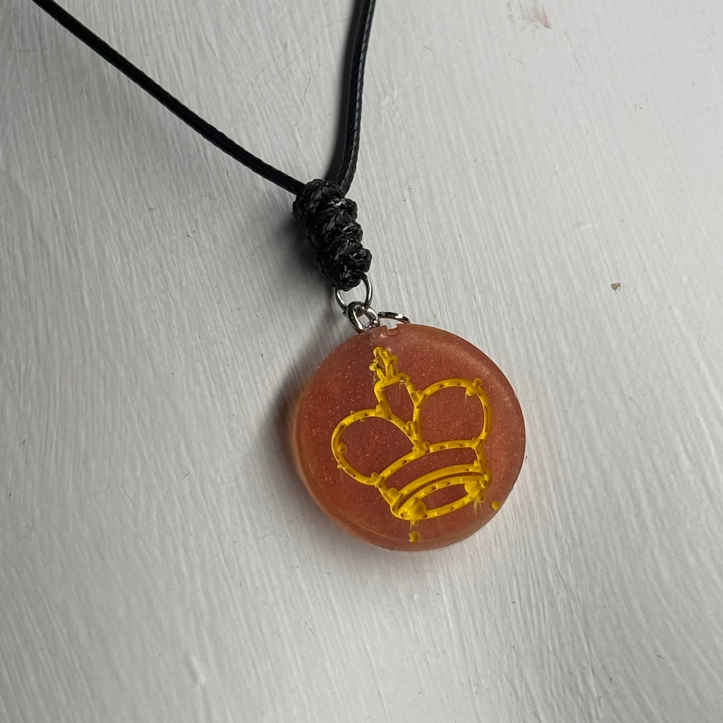Vibrant King - Handmade Resin Chess Necklace