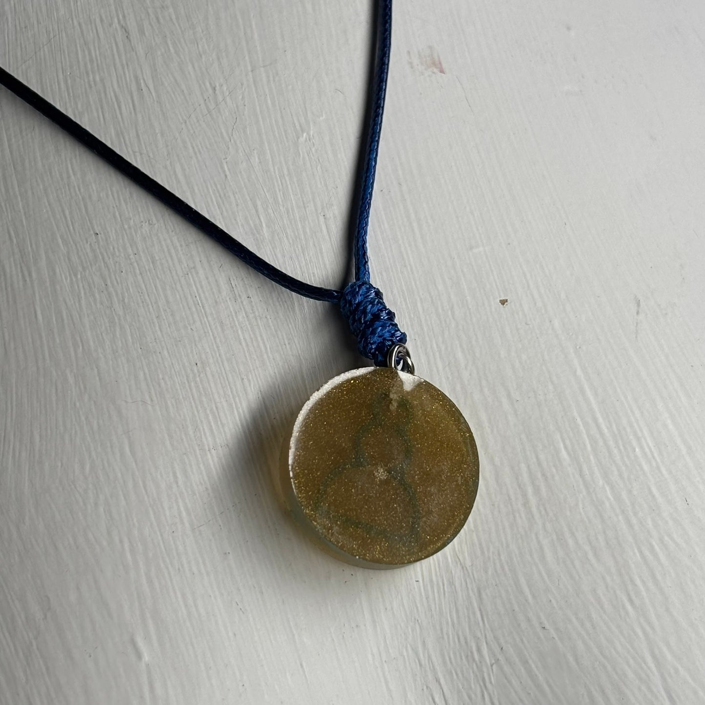 Strong Yellow Pawn - Handmade Resin Chess Necklace