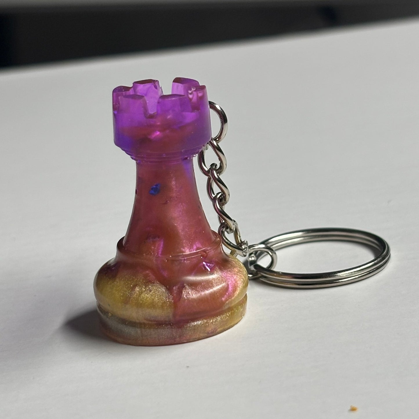 Fantastic Purple Rook - Handmade Resin Keychain