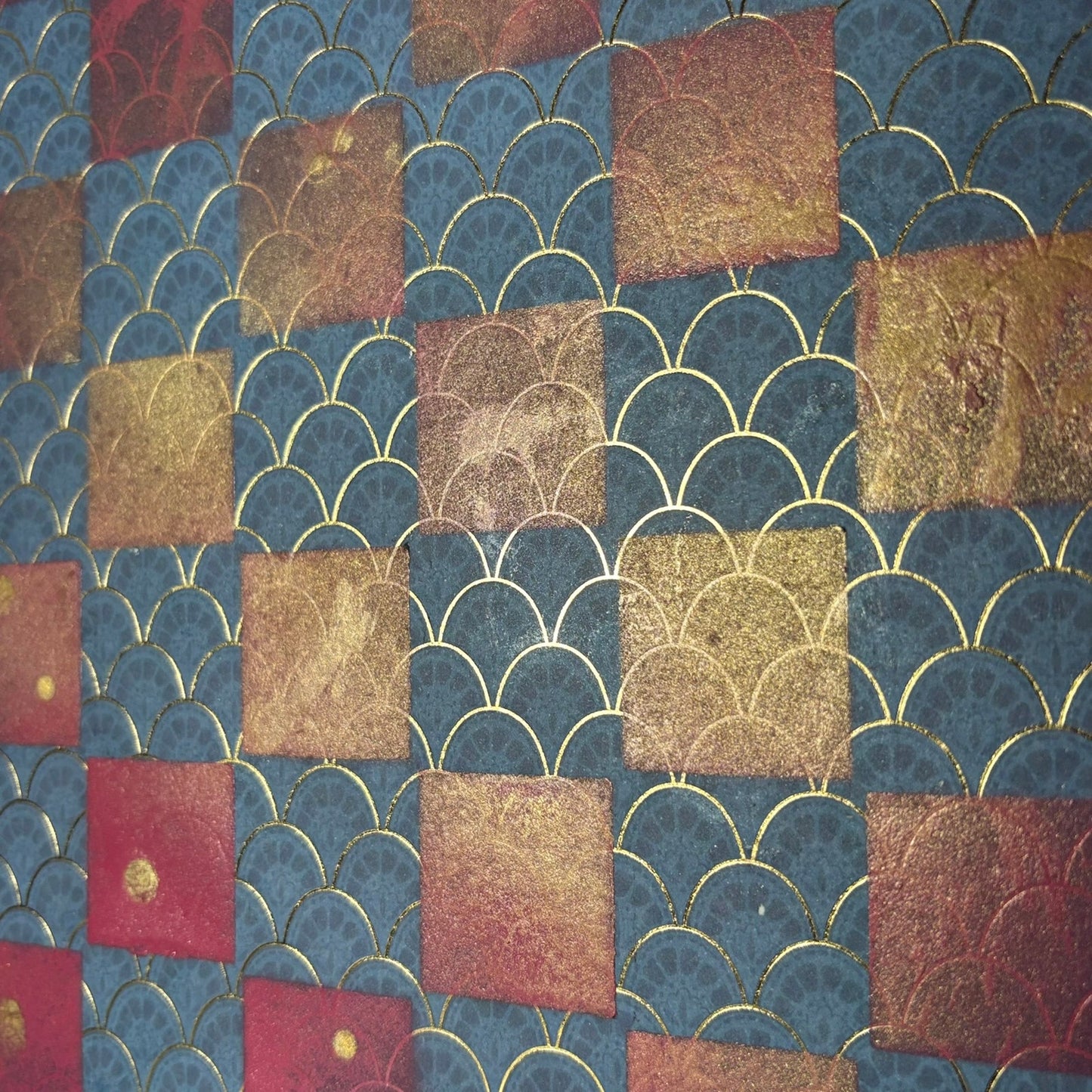 Golden Pink & Blue - Scrapbook Chess Board