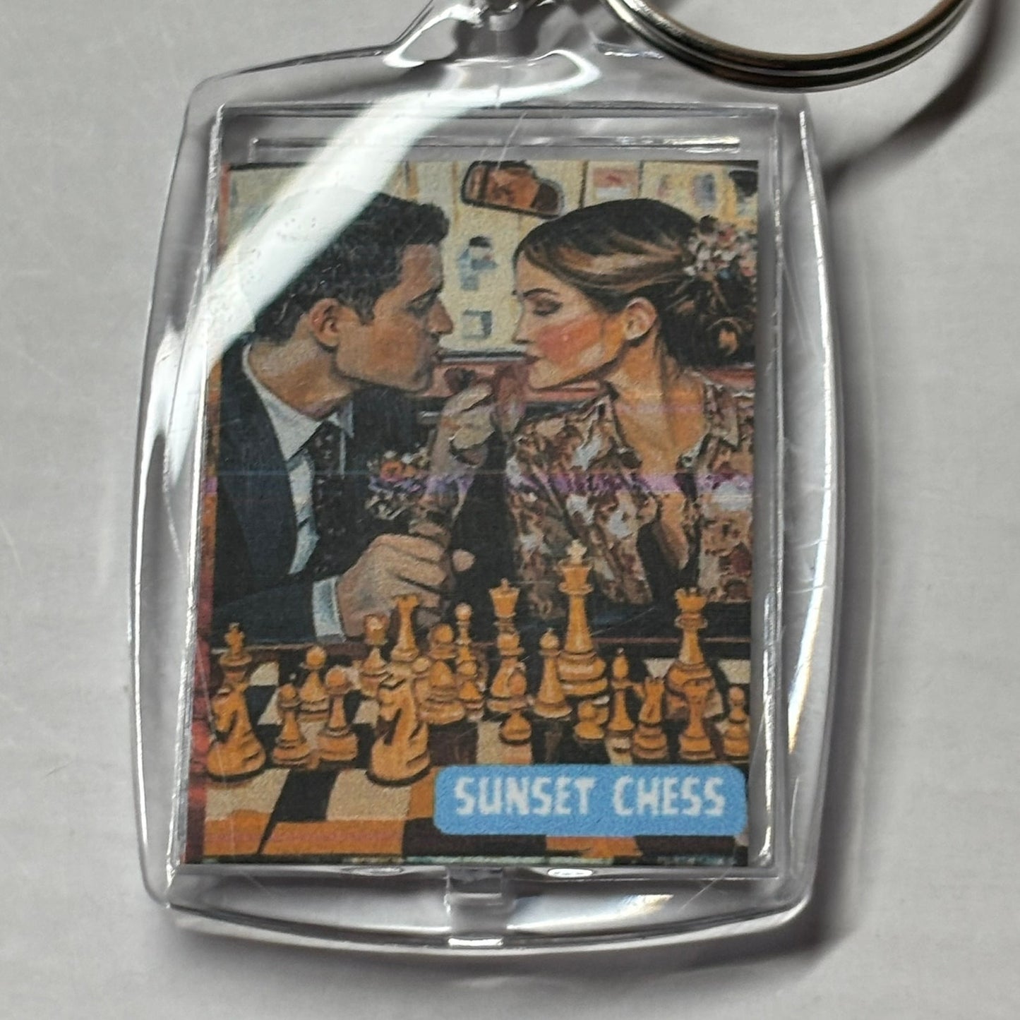 The Distraction - Chess  Photo Keychain