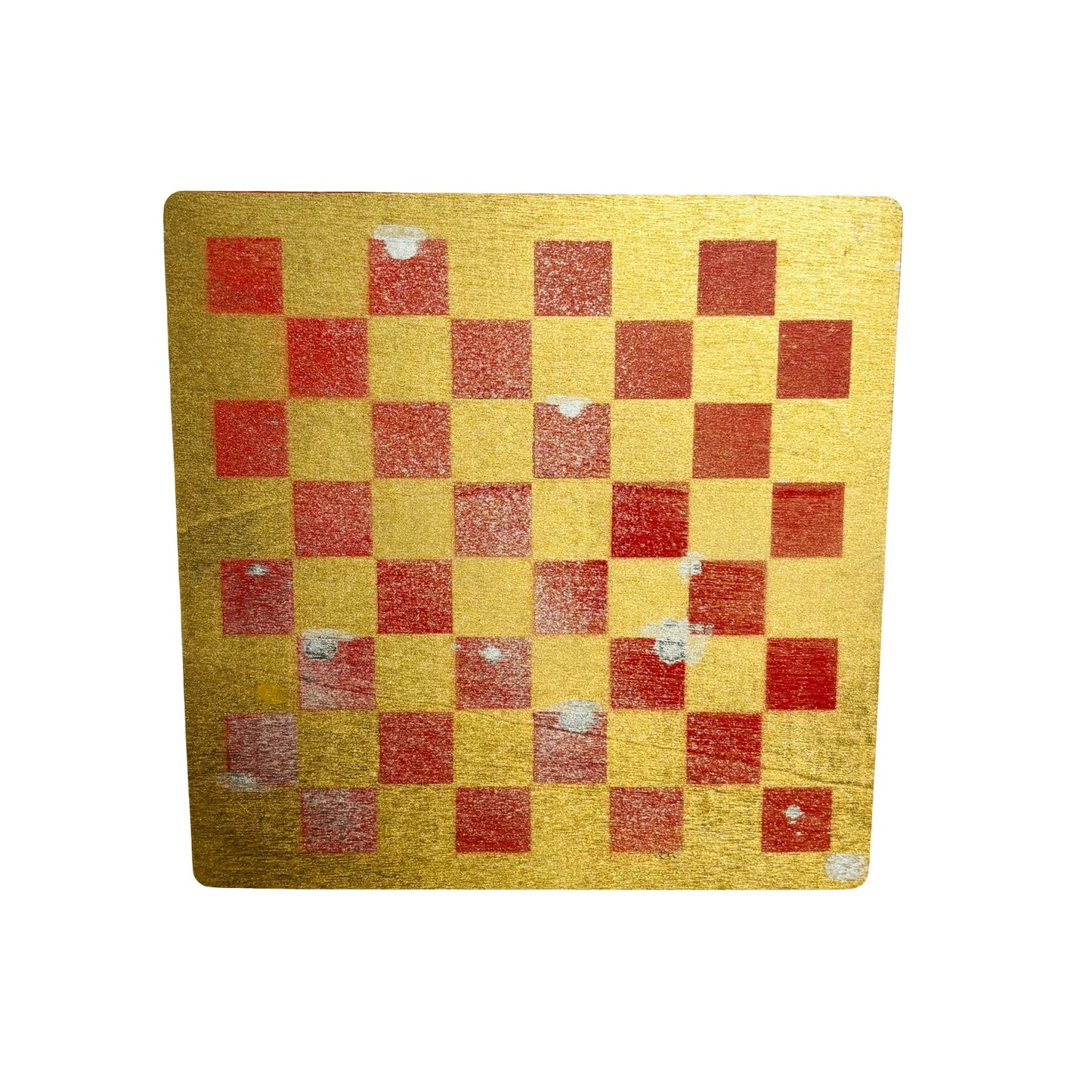 Golden Red - Painted Thin Wooden Chess Board